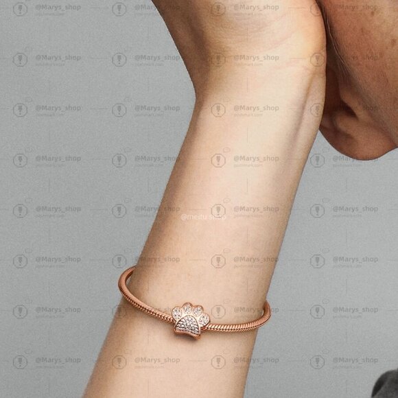 Pandora Sparkling Paw Print Charm|Pendant - Picture 2 of 2